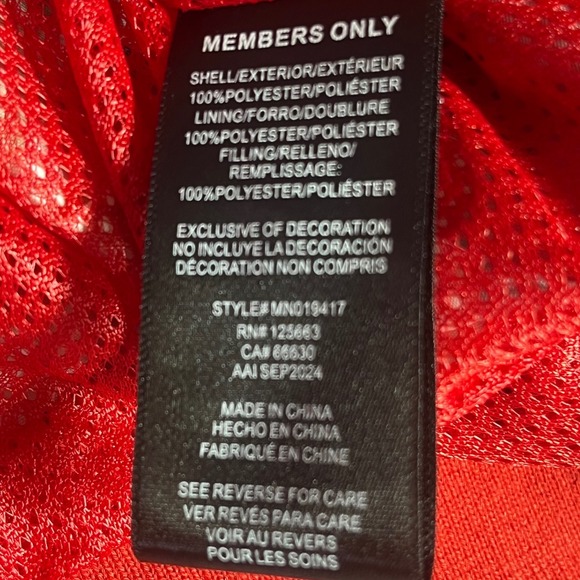 Members Only South Park Mens Red Windbreaker Jacket MN019417 L New - Picture 7 of 8